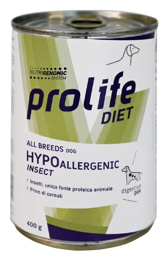 Alimento dietetico Prolife Diet Hypoallergenic Insect All Breeds 400 g per cani con intolleranze alimentari Alimento dietetico Prolife Diet Hypoallergenic Insect All Breeds 400 g per cani con intolleranze alimentari